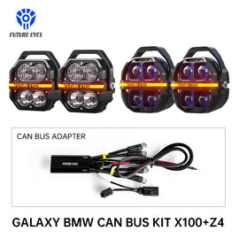 Motorcycle Lights Galaxy 2-pairs - Kit:X100+Z4