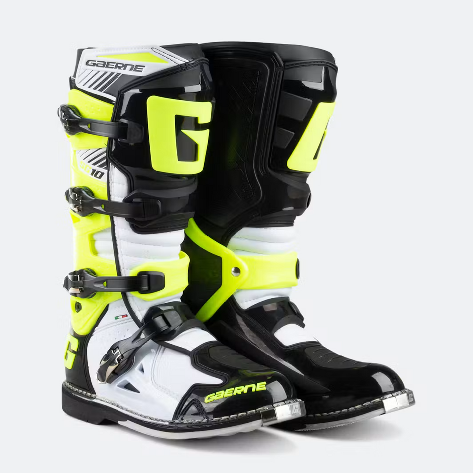 GAERNE SG 10 BOOTS WHITE/BLACK/YELLOW