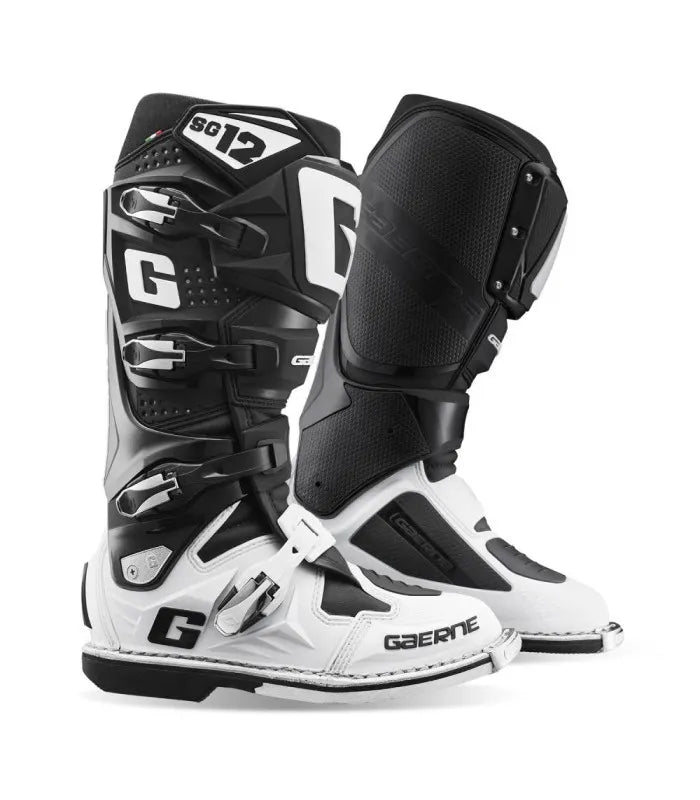 GAERNE SG 12 BOOTS BLACK/WHITE