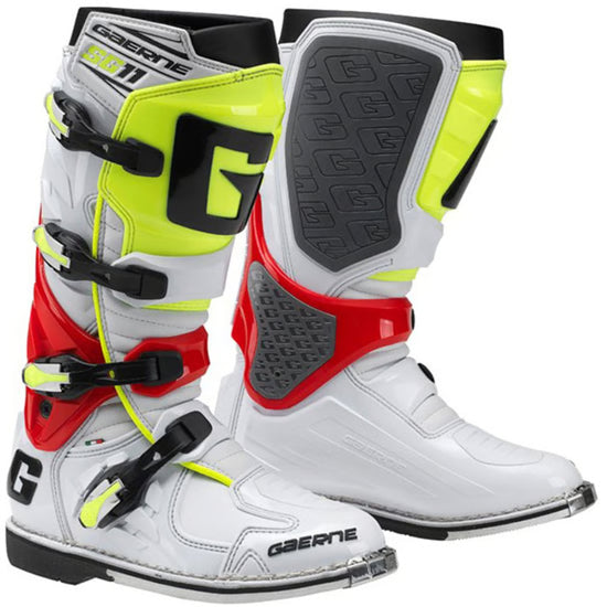 SG-11 OFF-ROAD BOOTS WHITE RED YELLOW