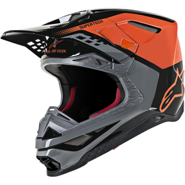 ALPINESTARS Helmet SM8 Triple Orange/Mid Gray/Black Glossy