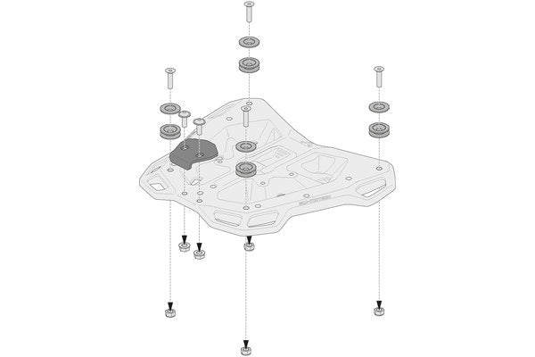 SW MOTECH Adapter Kit For Adv-Rack Black
